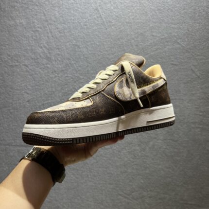 Nike Air Force 1 Low Louis Vuitton Monogram Brown Damier Azur men's sneakers, men's shoes